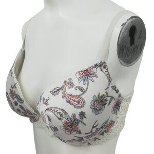 Victorias Secret Dreams Angels Floral Paisley Pushup Bra Size 34DD Underwire